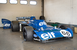 Tyrell 006 1972 with rear air intake removed (at back of garage)